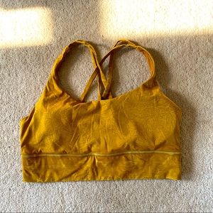 Lululemon Energy Bra - Mustard Yellow Thread Dye